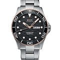 Mido Mido Ocean Star 200c M042.430.21.051.00  M0424302105100 механические мужские часы  черный циферблат, браслет нержавеющая сталь — вид спереди