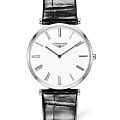Longines Longines La Grande Classique  L4.766.4.11.2  L47664112 кварцевые женские часы  белый циферблат, браслет кожаный — вид спереди