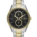 Armani Exchange Armani Exchange Dante AX1865  AX1865 кварцевые мужские часы  черный циферблат, браслет сталь с ip покрытием — вид спереди