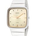 Rado Rado R5.5 R28900702  R28900702 кварцевые мужские часы  золотой циферблат, браслет керамика — вид спереди