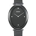 Rado Rado Esenza R53093715  R53093715 кварцевые женские часы  черный циферблат, браслет кожаный — вид спереди