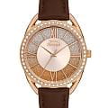 Slazenger Slazenger SL.09.6538.3.03  SL.09.6538.3.03 кварцевые женские часы  золотой циферблат, браслет кожаный — вид спереди