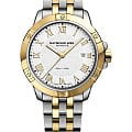 Raymond Weil Raymond Weil Tango 8160-STP-00308  8160-STP-00308 кварцевые мужские часы  белый циферблат, браслет нержавеющая сталь с pvd-покрытием — вид спереди