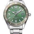 Orient Orient Mako Kamasu RA-WJ0001E1  RA-WJ0001E1 кварцевые мужские часы  зеленый циферблат, браслет нержавеющая сталь — вид спереди