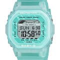 Casio Casio Baby-G BLX-565S-2  BLX-565S-2E кварцевые женские часы  бирюзовый циферблат, браслет пластик — вид спереди