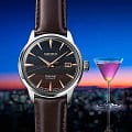 Seiko Seiko Presage Cocktail Time SRPK75J1 механические мужские часы часы, крупный план антрацитовый циферблат