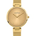 Jacques Lemans Jacques Lemans Classic 1-2110M  1-2110M кварцевые женские часы  золотой циферблат, браслет сталь с ip покрытием — вид спереди