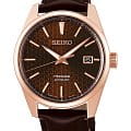 Seiko Seiko Presage Sharp Edged Series SPB170 Sharp Edged SPB170 механические мужские часы  коричневый циферблат, браслет кожаный — вид спереди