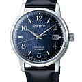 Seiko Seiko Presage SRPE43J1  SRPE43J1 механические мужские часы  синий циферблат, браслет кожаный — вид спереди