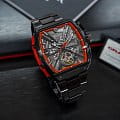 Wainer Wainer Automatic WA.25150-F механические мужские часы часы, крупный план черный циферблат