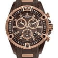 Jacques Lemans Jacques Lemans 1-1805F  1-1805F кварцевые мужские часы  коричневый циферблат, браслет сталь + силикон + ip — вид спереди