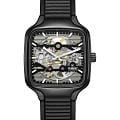 Rado Rado True Square Automatic Skeleton R27197169  R27197169 механические женские часы  черный циферблат, браслет каучук — вид спереди