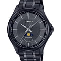 Casio Casio Collection MTP-M100B-1A  MTP-M100B-1A кварцевые мужские часы  черный циферблат, браслет нержавеющая сталь с ip-покрытием — вид спереди