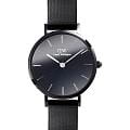Daniel Wellington Daniel Wellington Petite Reflection Black DW00100798  DW00100798 кварцевые женские часы  черный циферблат, браслет нержавеющая сталь с pvd-покрытием — вид спереди