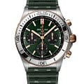 Breitling Breitling Chronomat B01 42 UB0134131L1S1  UB0134131L1S1 механические мужские часы  зеленый циферблат, браслет каучук — вид спереди