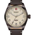 Swiss Military Hanowa Swiss Military Hanowa Falcon SMWGA2100440  SMWGA2100440 кварцевые мужские часы  бежевый циферблат, браслет кожаный — вид спереди
