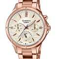 Casio Casio Sheen SHE-3047PG-9AUER  SHE-3047PG-9A кварцевые женские часы  шампань циферблат, браслет нержавеющая сталь — вид спереди