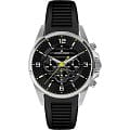 Jacques Lemans Jacques Lemans 1-1799A  1-1799A кварцевые мужские часы  черный циферблат, браслет  — вид спереди