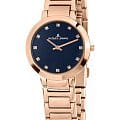 Jacques Lemans Jacques Lemans Classic 1-1842J  1-1842J кварцевые женские часы  синий циферблат, браслет сталь с ip покрытием — вид спереди