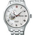 Seiko Seiko Presage SSA443J1  SSA443J1 механические мужские часы  белый циферблат, браслет нержавеющая сталь — вид спереди