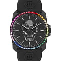 Philipp Plein Philipp Plein The Skull King PWLAA0522  PWLAA0522 кварцевые мужские часы  черный циферблат, браслет силикон — вид спереди
