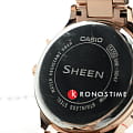 Casio Casio Sheen SHE-3047PG-9AUER кварцевые женские часы часы, крупный план шампань циферблат