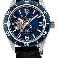 Orient Orient RE-AT0108L  RE-AT0108L механические мужские часы  синий циферблат, браслет кожаный — вид спереди