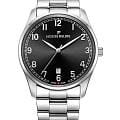 Jacques Philippe Jacques Philippe Maturus JPQGS881316  JPQGS881316 кварцевые мужские часы  черный циферблат, браслет нержавеющая сталь — вид спереди
