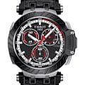 Tissot Tissot T-Race MotoGP 2020 Chronograph T115.417.27.051.01 T Race T1154172705101 кварцевые мужские часы  черный циферблат, браслет кожа + каучук — вид спереди