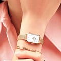 Daniel Wellington Daniel Wellington Quadro DW00100599 кварцевые женские часы часы, крупный план белый циферблат