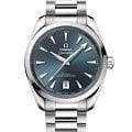 Omega Omega Seamaster Aqua Terra 220.10.38.20.03.003 Aqua Terra 22010382003003 механические мужские часы  синий циферблат, браслет нержавеющая сталь — вид спереди