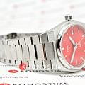 Tissot Tissot PRX 35 mm T137.210.11.421.00 кварцевые женские часы часы, крупный план красный циферблат