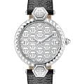 Philipp Plein Philipp Plein Plein Couture PWEAA0121  PWEAA0121 кварцевые женские часы  белый циферблат, браслет кожаный — вид спереди