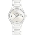 Rado Rado True R27061712  R27061712 кварцевые женские часы  белый циферблат, браслет керамика — вид спереди