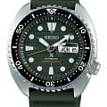Seiko Seiko Prospex SRPE05K1  SRPE05K1 механические мужские часы  зеленый циферблат, браслет каучук — вид спереди