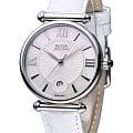 Epos Epos Quartz 8000.700.20.68.10  8000.700.20.68.10 кварцевые женские часы  белый циферблат, браслет кожа + текстиль — вид спереди