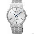 Seiko Seiko SRK033P1  SRK033P1 кварцевые мужские часы  серебристый циферблат, браслет нержавеющая сталь — вид спереди
