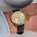 Seiko Seiko Presage SRPH78J1 кварцевые мужские часы часы, крупный план золотой циферблат