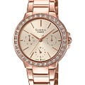 Casio Casio Sheen SHE-3069PG-9AUDF  SHE-3069PG-9AUDF кварцевые женские часы  розовый циферблат, браслет сталь с ip покрытием — вид спереди
