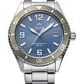 Orient Orient Mako Kamasu RA-WJ0002L1  RA-WJ0002L1 кварцевые мужские часы  синий циферблат, браслет нержавеющая сталь — вид спереди