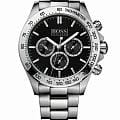 Hugo Boss Hugo Boss Ikon HB1512965  HB1512965 кварцевые мужские часы  черный циферблат, браслет нержавеющая сталь — вид спереди
