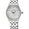 Seiko Seiko Prospex SUR385P1  SUR385P1 кварцевые женские часы  белый циферблат, браслет нержавеющая сталь — вид спереди