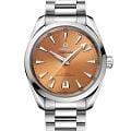 Omega Omega Seamaster Aqua Terra 220.10.38.20.12.001 Aqua Terra 22010382012001 механические мужские часы  оранжевый циферблат, браслет нержавеющая сталь — вид спереди