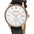 Jacques Lemans Jacques Lemans N-215B  N-215B кварцевые мужские часы  белый циферблат, браслет кожаный — вид спереди