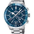 Festina Festina Ceramic F20575/2  F20575/2 кварцевые мужские часы  синий циферблат, браслет нержавеющая сталь — вид спереди